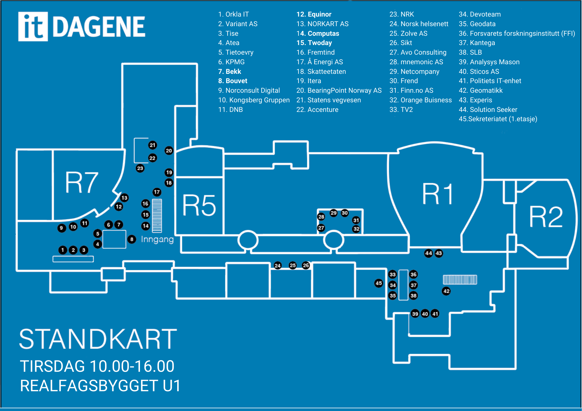 Stands tirsdag